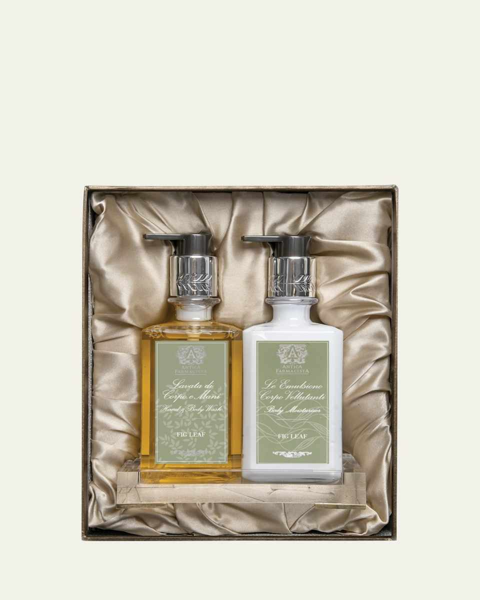 Fig Leaf Acrylic Bath & Body Gift Set